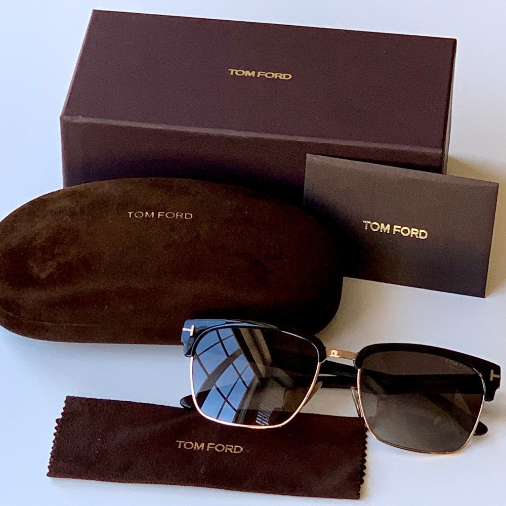 TOM FORD Men's Polarized River Square Sunglasses